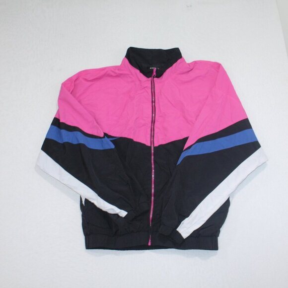 Pacsun Men Retro Black Pink Jacket Varsity Long Sleeve Casual Size XL - Picture 1 of 7